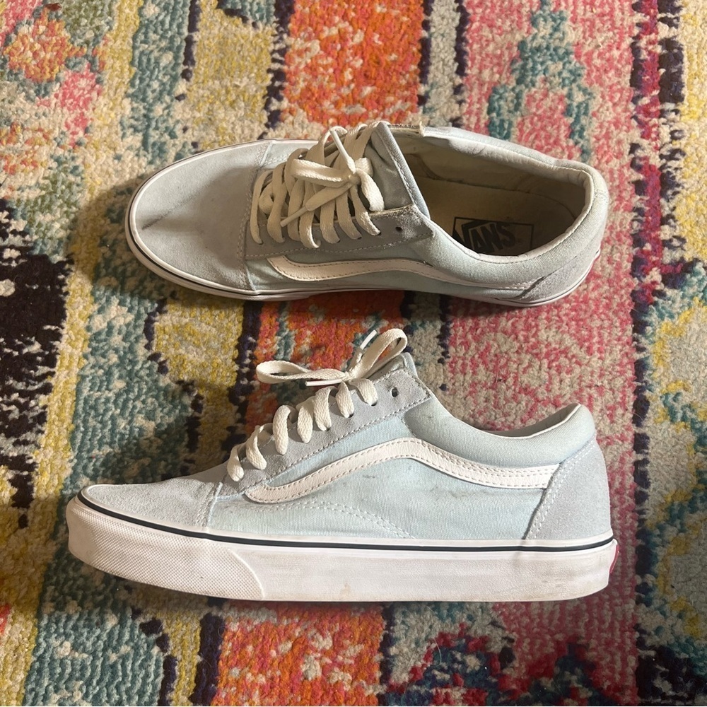 Vans Sky Blue and White Casual Sneakers w 10.5